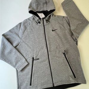 Nike Therma-FIT Full-Zip Men's Training Hoodie Jacket Gray Black S DD1878-010